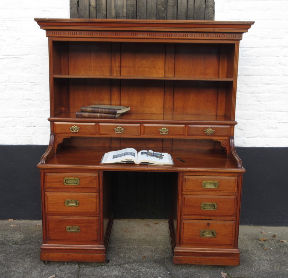 Mahogany Pedestal Students Desk, Circa 1885