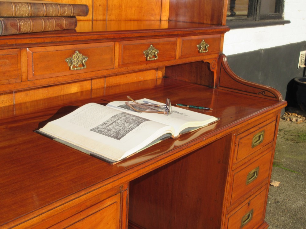 Mahogany Pedestal Students Desk, Circa 1885 View III