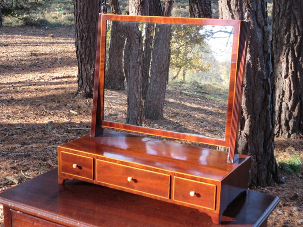 Regency Mahogany Toilet or Dressing Table Mirror, Circa 1815