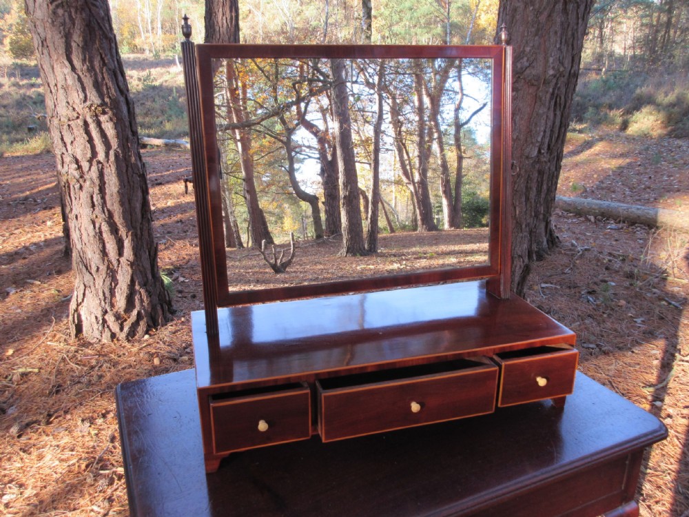 Regency Mahogany Toilet or Dressing Table Mirror, Circa 1815 View III