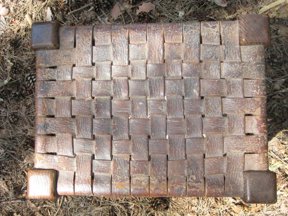 Very Early Mouseman Stool with Original Lattice Seat, Circa 1930 View III