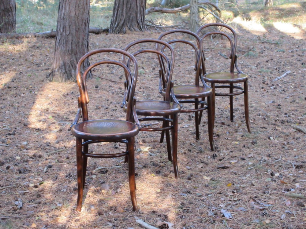 Set of Four Bentwood Chairs by Fischel, Circa 1910 View III