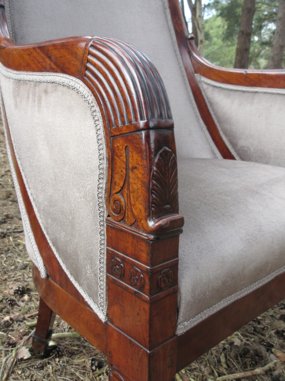 A Fine Quality Mahogany French Empire Library Armchair, Circa 1820 View III