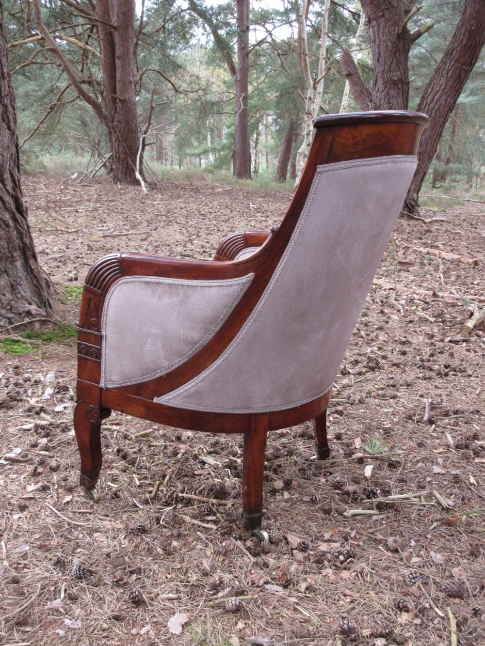 A Fine Quality Mahogany French Empire Library Armchair, Circa 1820 View V