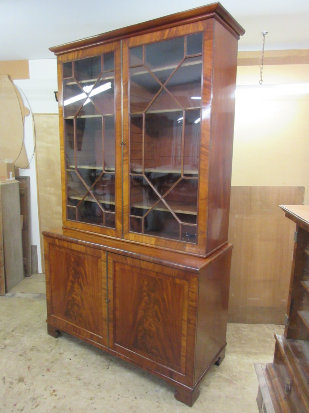 Georgian Mahogany Bookcase, Circa 1800 View II