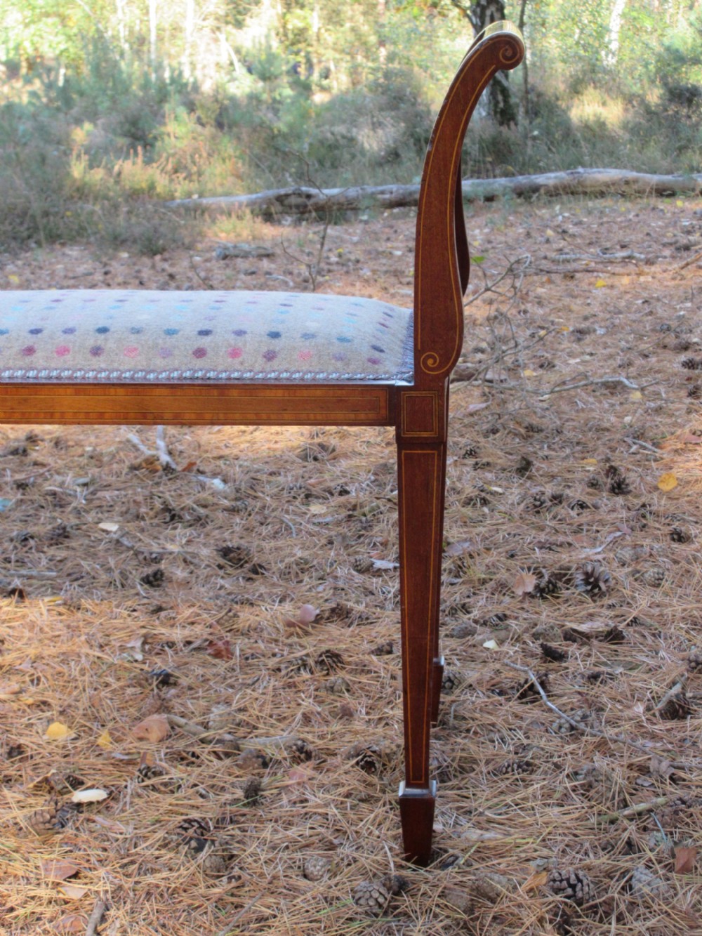 Edwardian Mahogany Window Seat, Circa 1900 View III