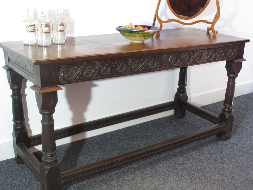 Late 17th Century Oak Refectory or Serving Table, Circa 1680 View V