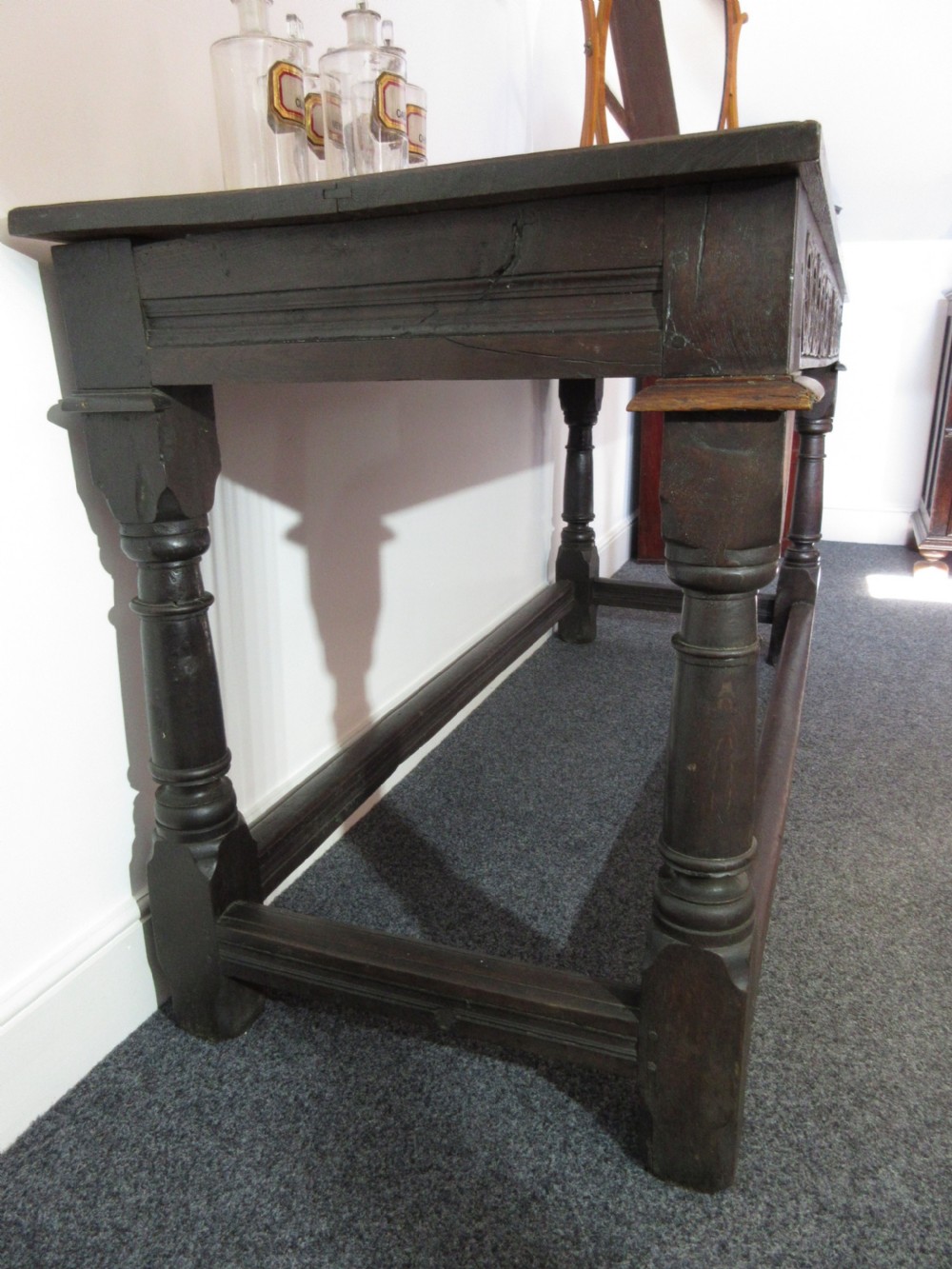 Late 17th Century Oak Refectory or Serving Table, Circa 1680 View VI