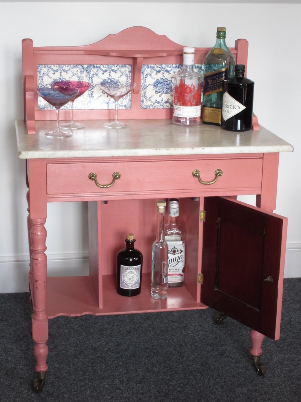 Late Victorian Marble Topped Washstand, Circa 1890 View IV
