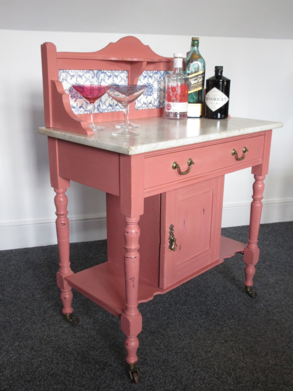 Late Victorian Marble Topped Washstand, Circa 1890 View VII