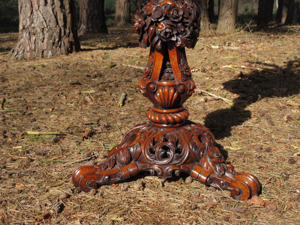 Early Victorian Carved Rosewood Jardiniere Or Plant Stand, Circa 1840 View III