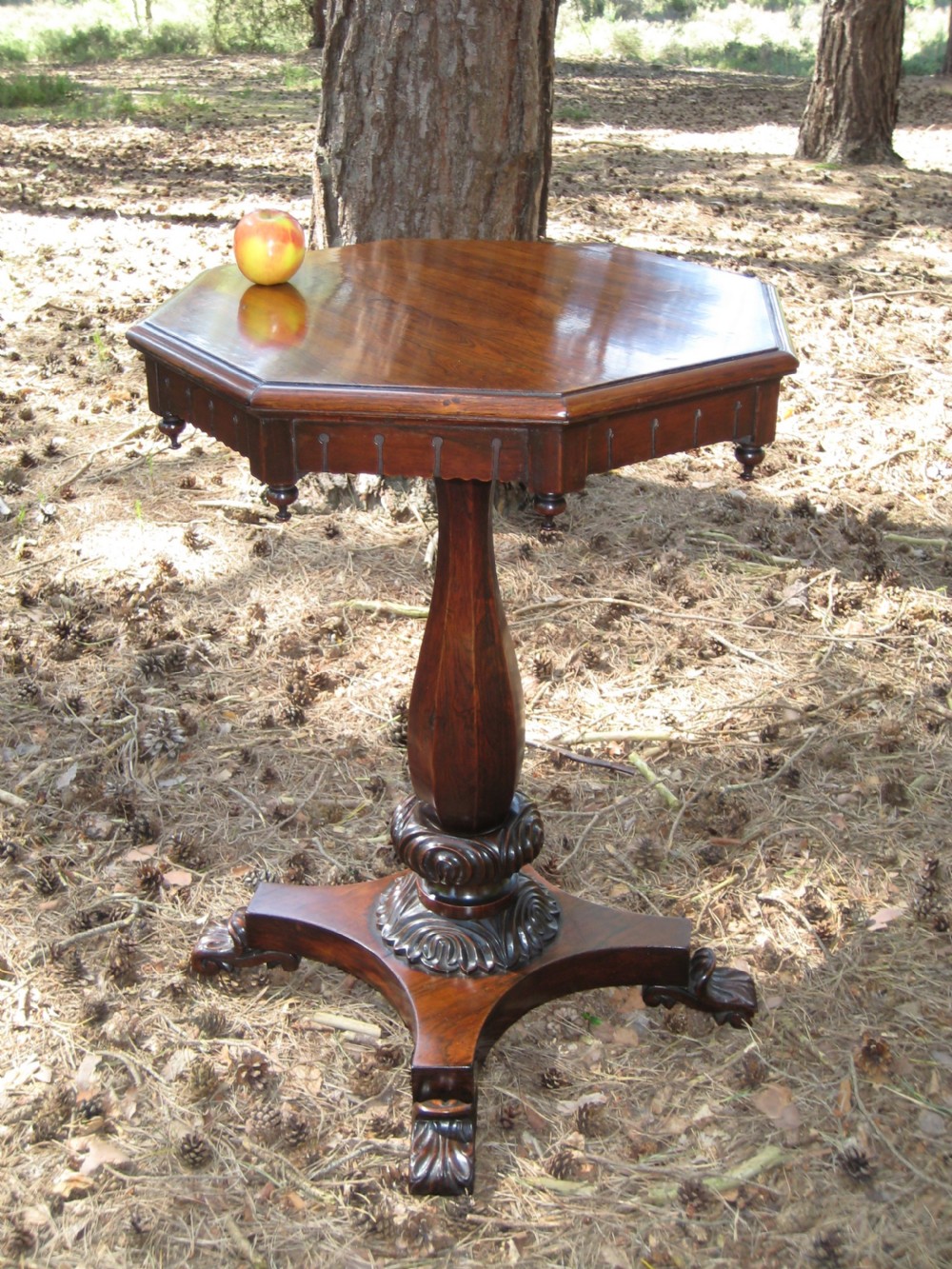 Regency Rosewood Octagonal Occasional Table, Circa 1825