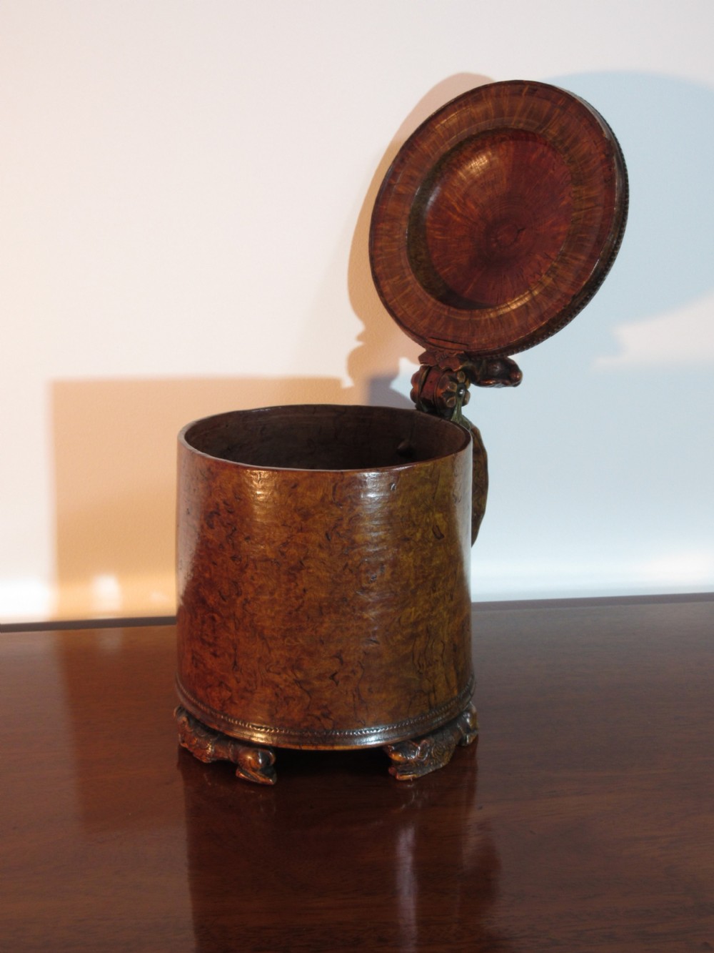 Fine and Rare Carved Ceremonial Lion Peg Tankard, Circa 1730 Norwegian View III
