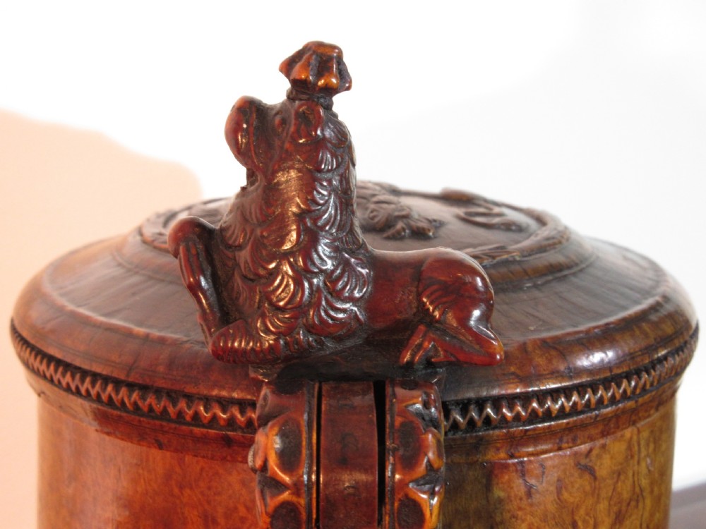 Fine and Rare Carved Ceremonial Lion Peg Tankard, Circa 1730 Norwegian View VI