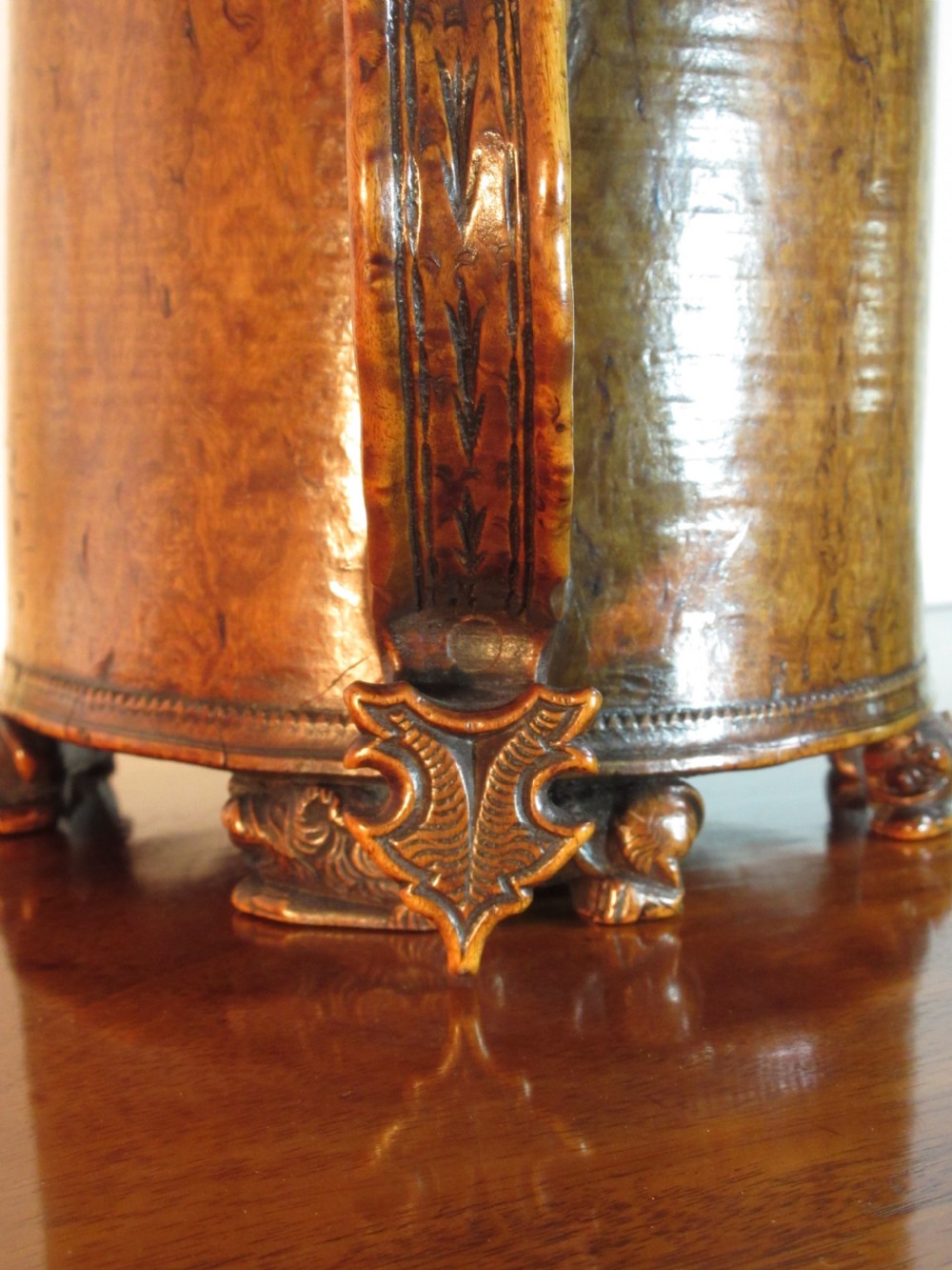Fine and Rare Carved Ceremonial Lion Peg Tankard, Circa 1730 Norwegian View VII