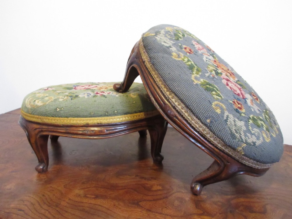 Pair of Victorian Footstools, Circa 1880 View II