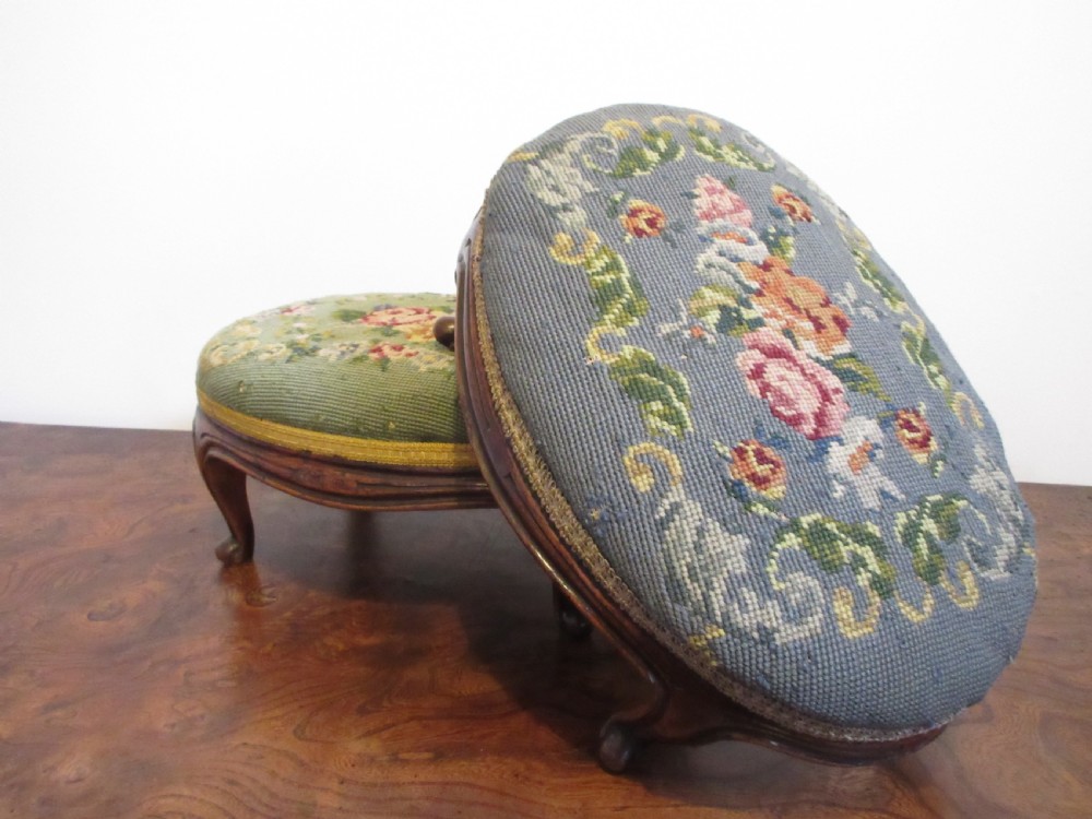 Pair of Victorian Footstools, Circa 1880 View III
