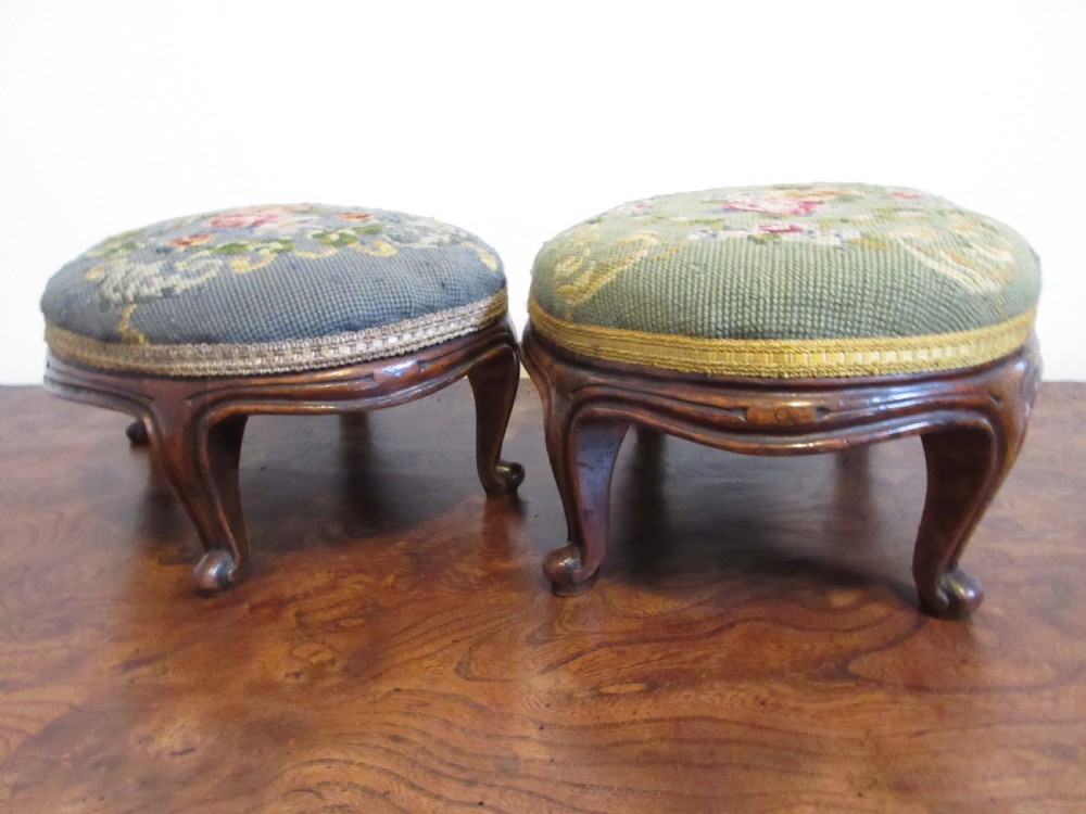 Pair of Victorian Footstools, Circa 1880 View V