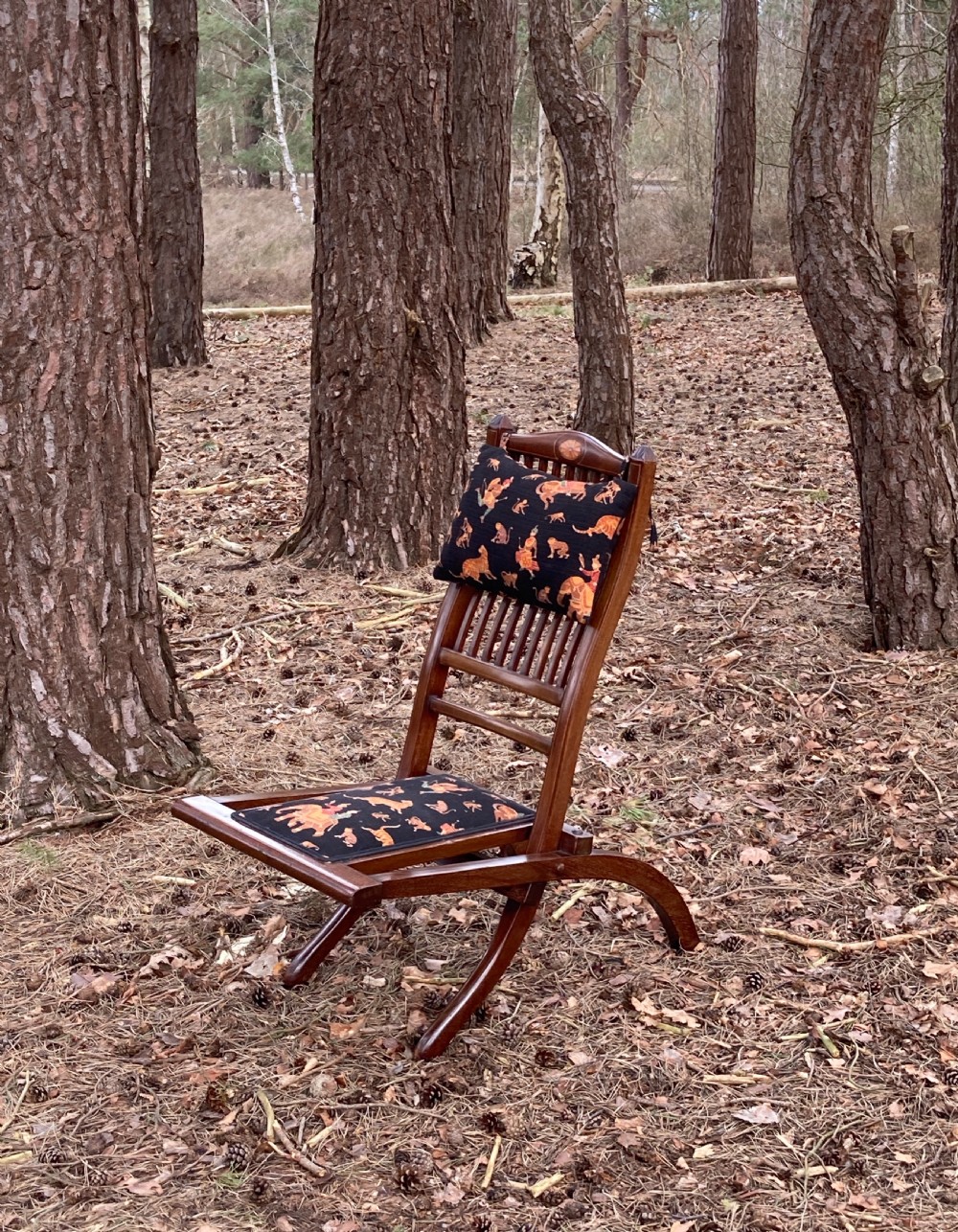 Late Victorian Child's Folding Chair, Circa 1890 View II
