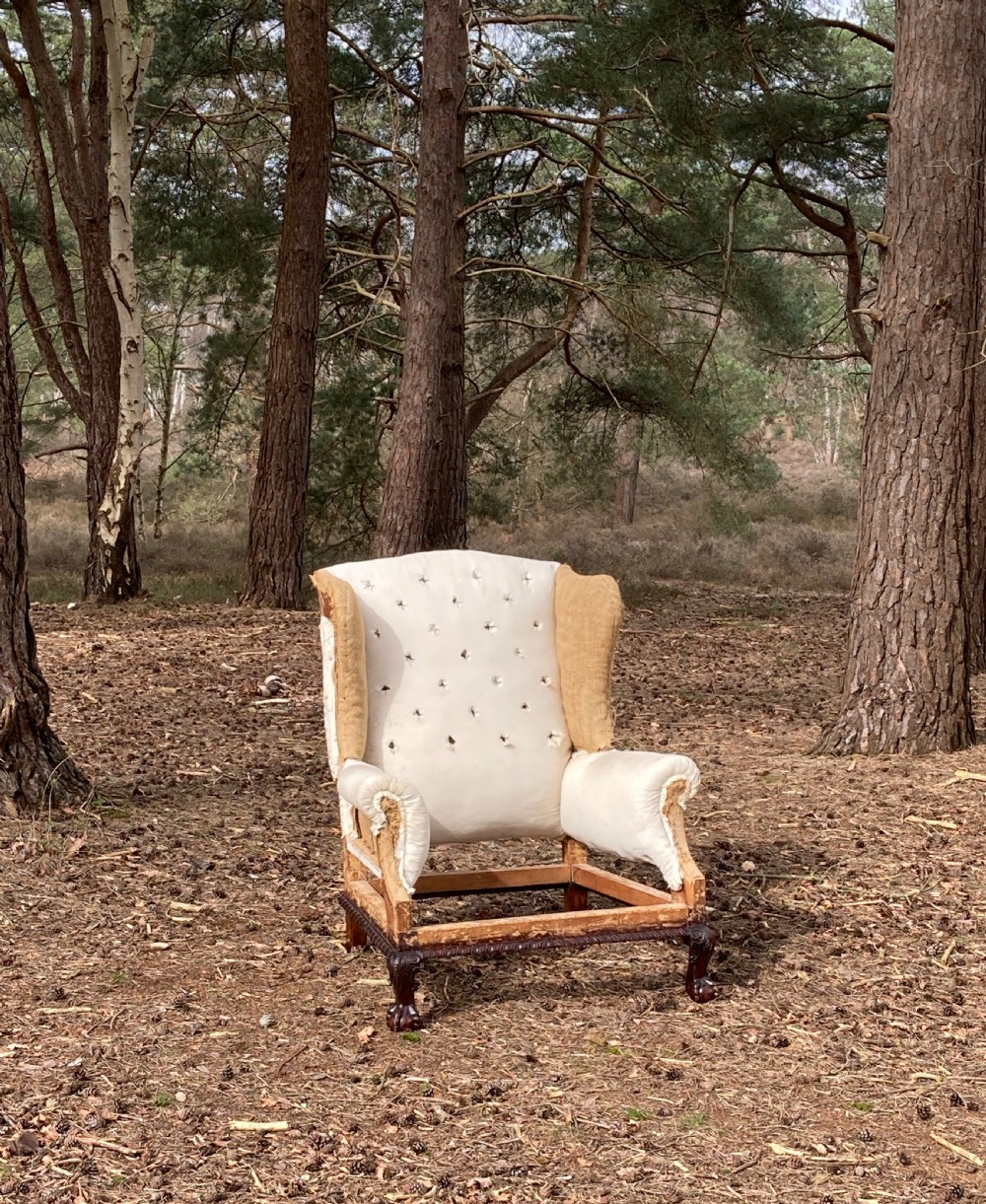 Mahogany Wing Armchair, Circa 1880