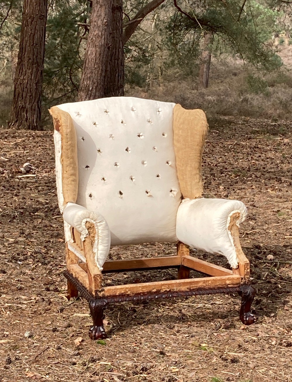 Mahogany Wing Armchair, Circa 1880 View II