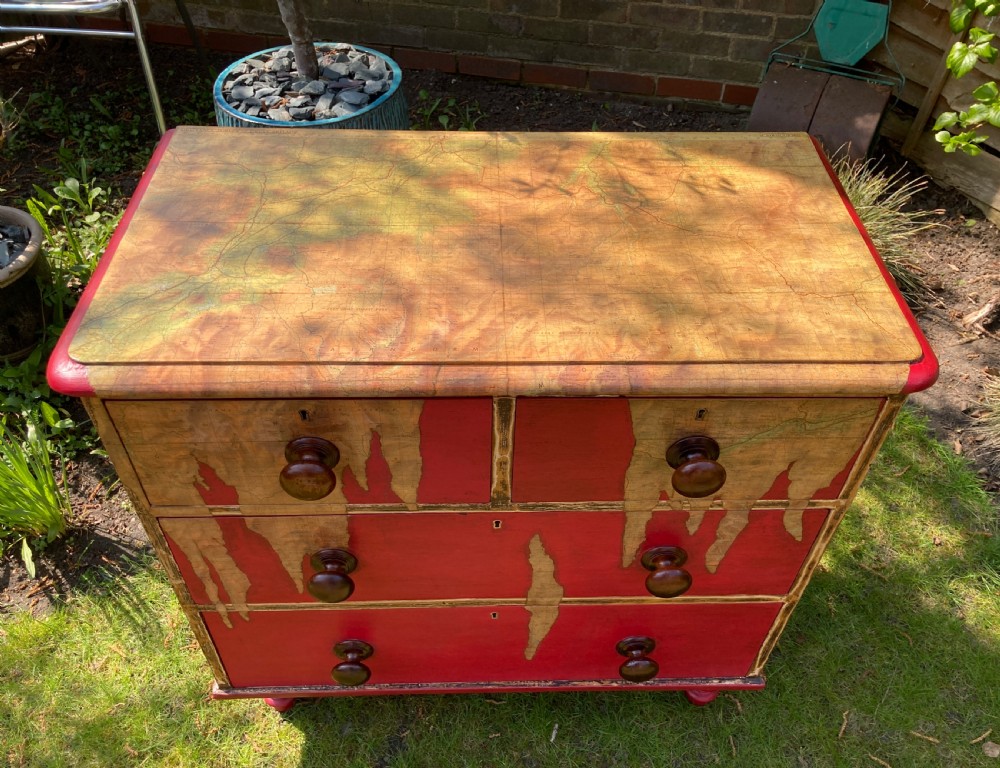 Victorian Painted Pine Chest of Drawers, Circa 1880 View II