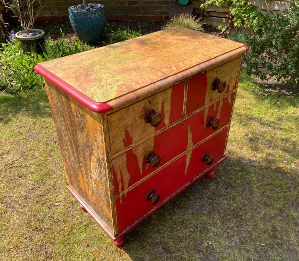 Victorian Painted Pine Chest of Drawers, Circa 1880 View VI
