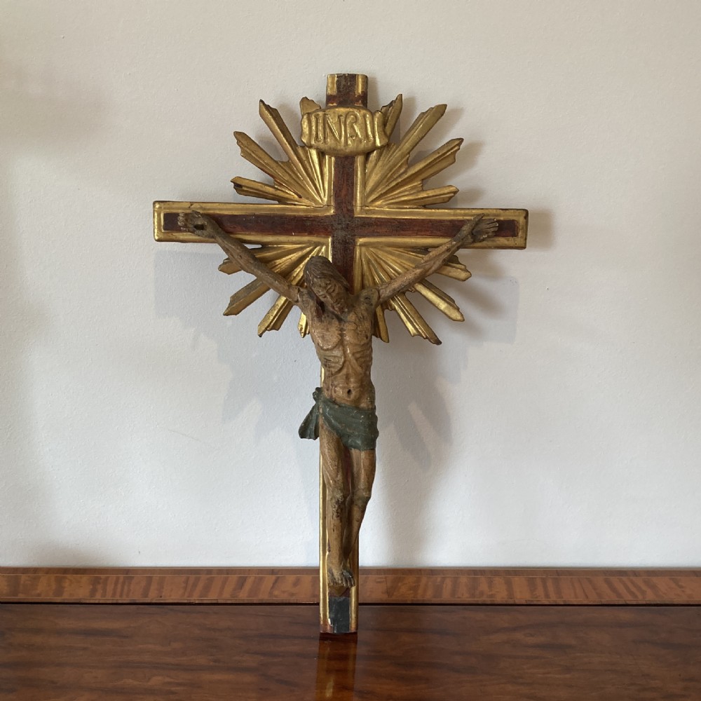 Carved Italian Crucifix, Florentine, Circa 19th Century
