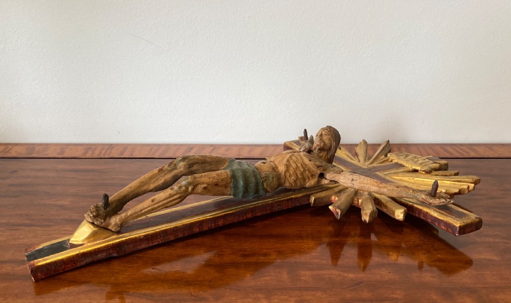 Carved Italian Crucifix, Florentine, Circa 19th Century View V
