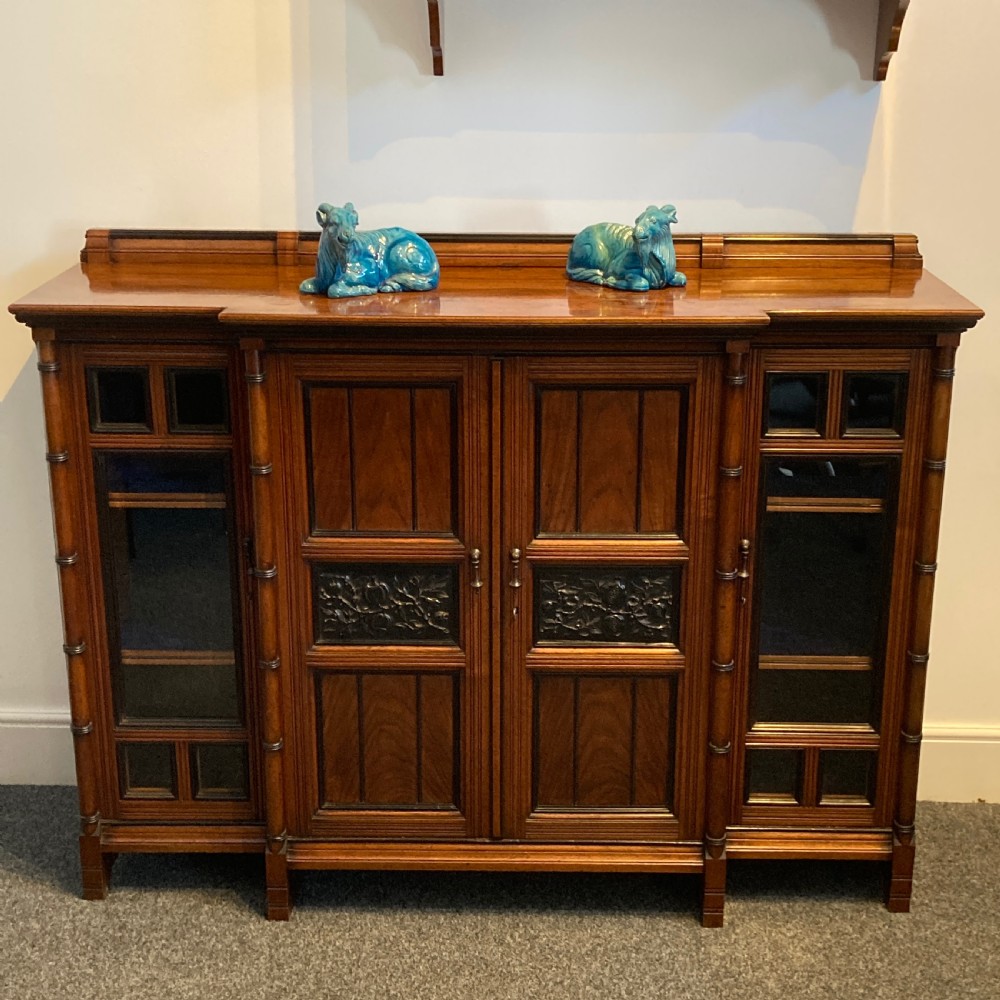 Aesthetic Movement Anglo – Japanese Walnut Side Cabinet, Circa 1880