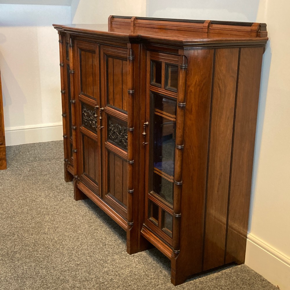 Aesthetic Movement Anglo – Japanese Walnut Side Cabinet, Circa 1880 View II