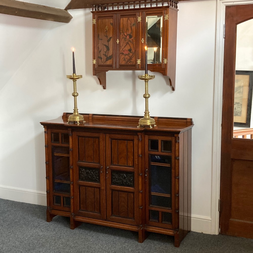 Aesthetic Movement Anglo – Japanese Walnut Side Cabinet, Circa 1880 View III