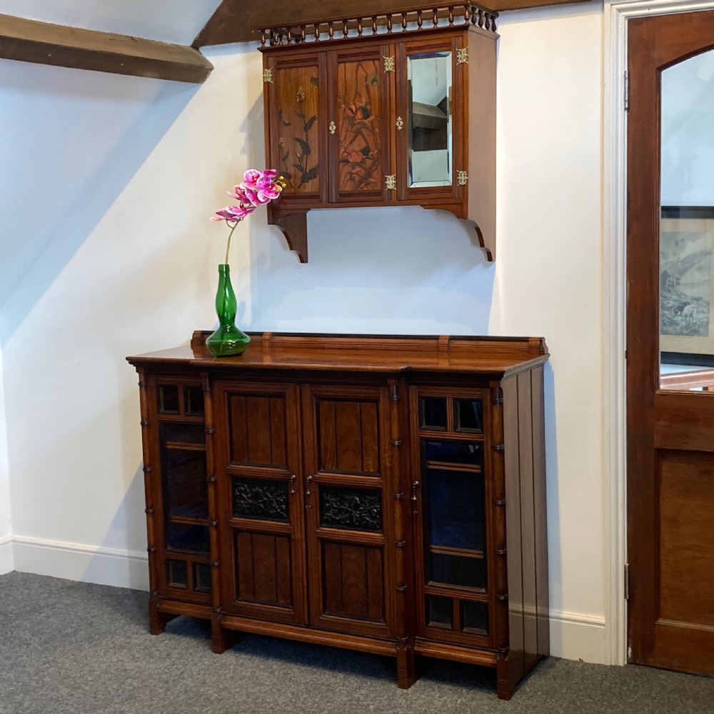 Aesthetic Movement Anglo – Japanese Walnut Side Cabinet, Circa 1880 View VI