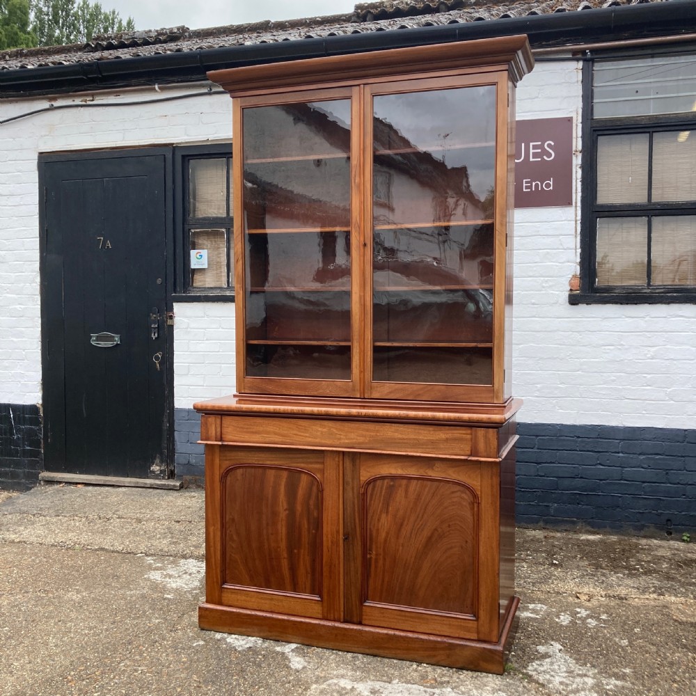 Mid Victorian Mahogany Glazed Bookcase, Circa 1860