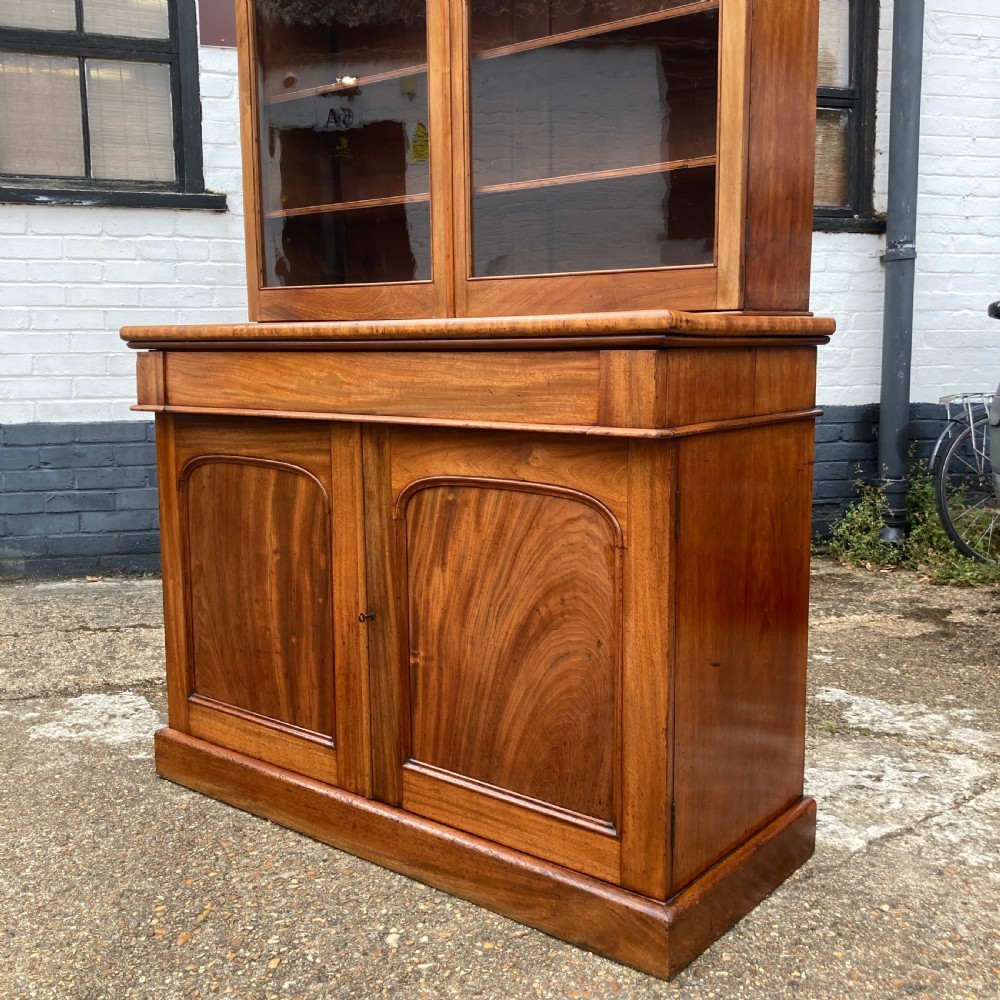 Mid Victorian Mahogany Glazed Bookcase, Circa 1860 View VI