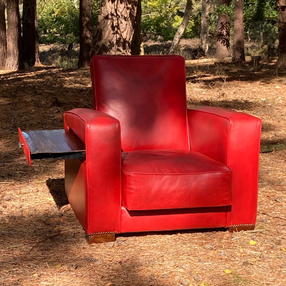Art Deco Reclining Club Armchair, Circa 1930 View VI
