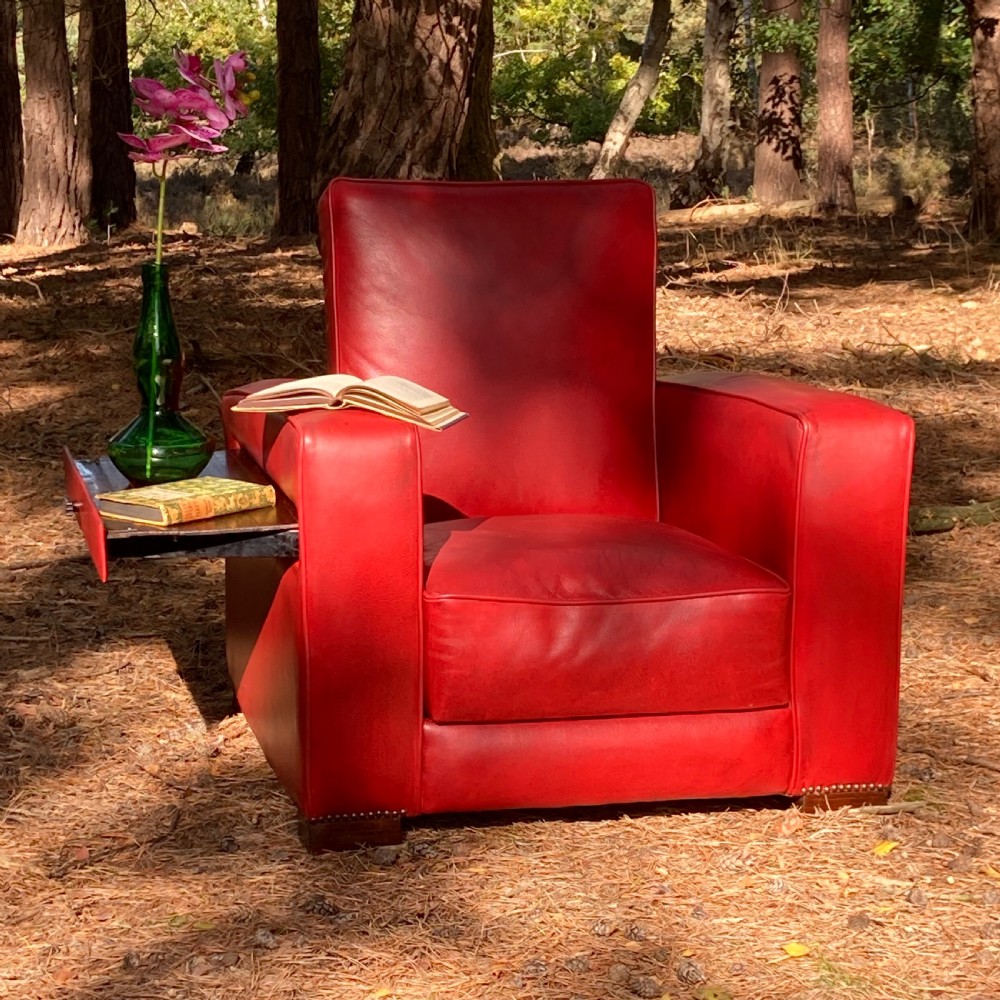 Art Deco Reclining Club Armchair, Circa 1930 View VII