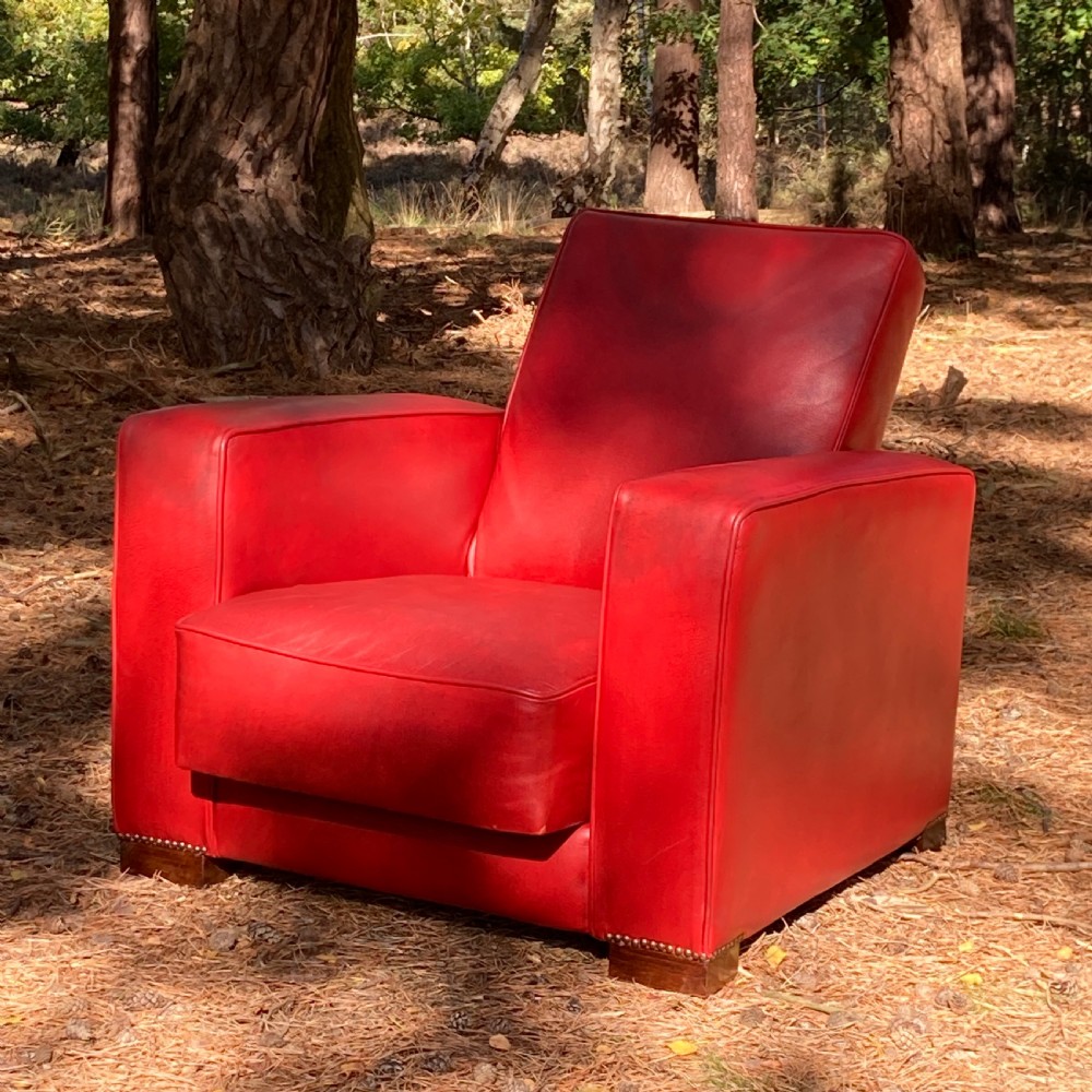 Art Deco Reclining Club Armchair, Circa 1930 View VIII