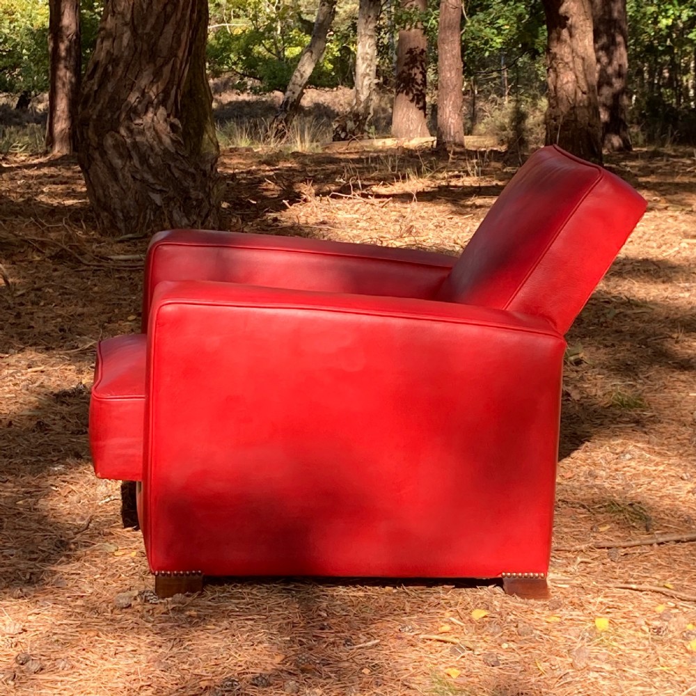 Art Deco Reclining Club Armchair, Circa 1930 View IX