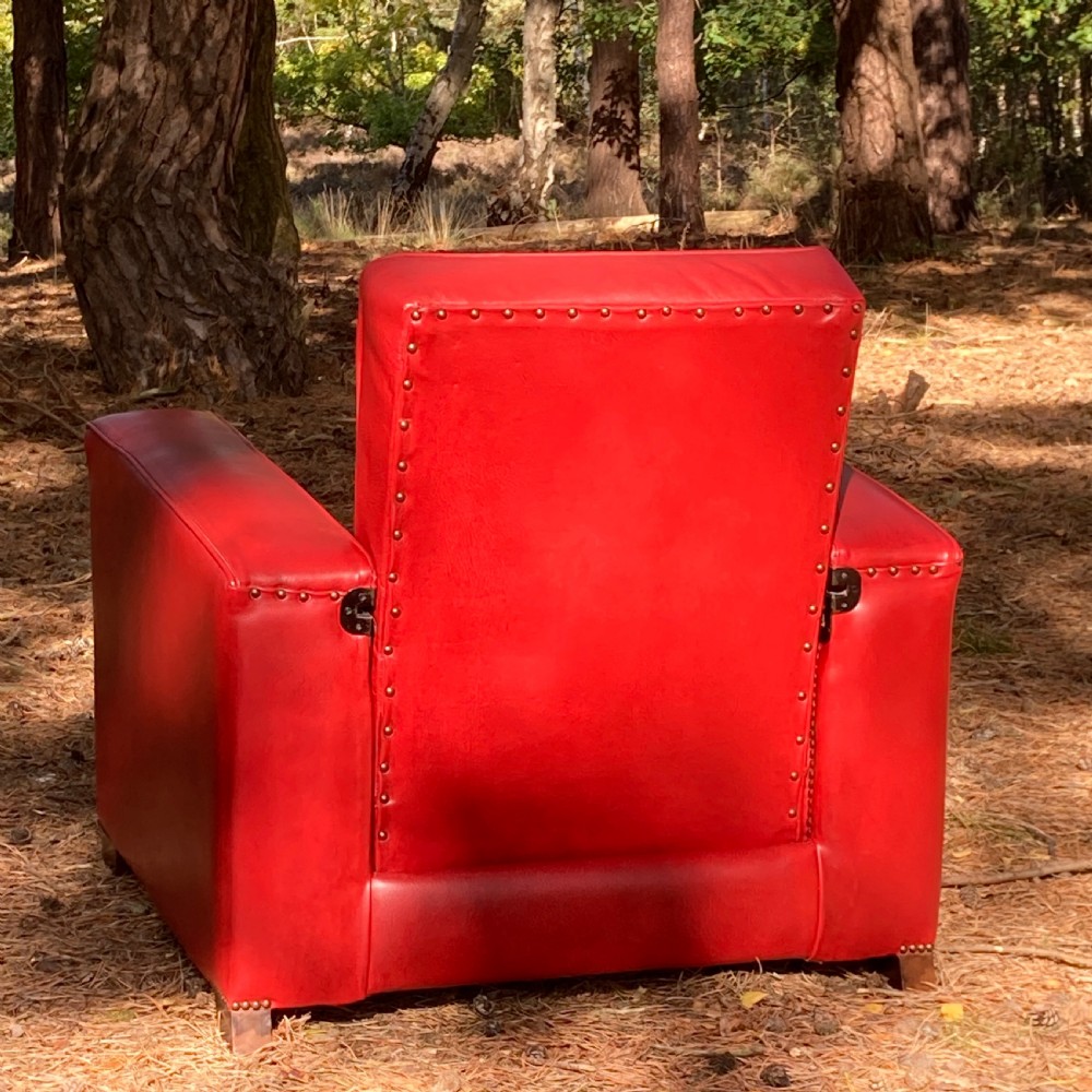Art Deco Reclining Club Armchair, Circa 1930 View X