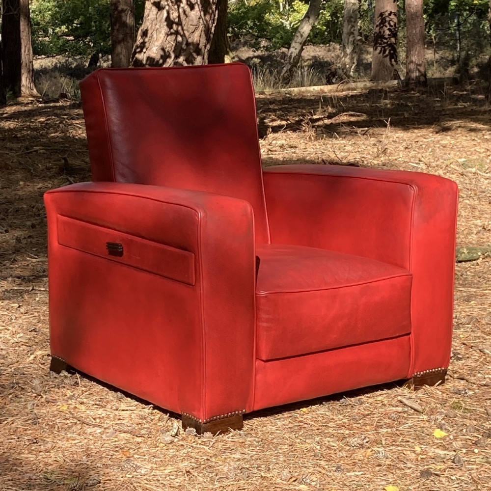 Art Deco Reclining Club Armchair, Circa 1930