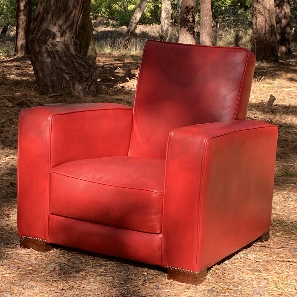 Art Deco Reclining Club Armchair, Circa 1930 View III