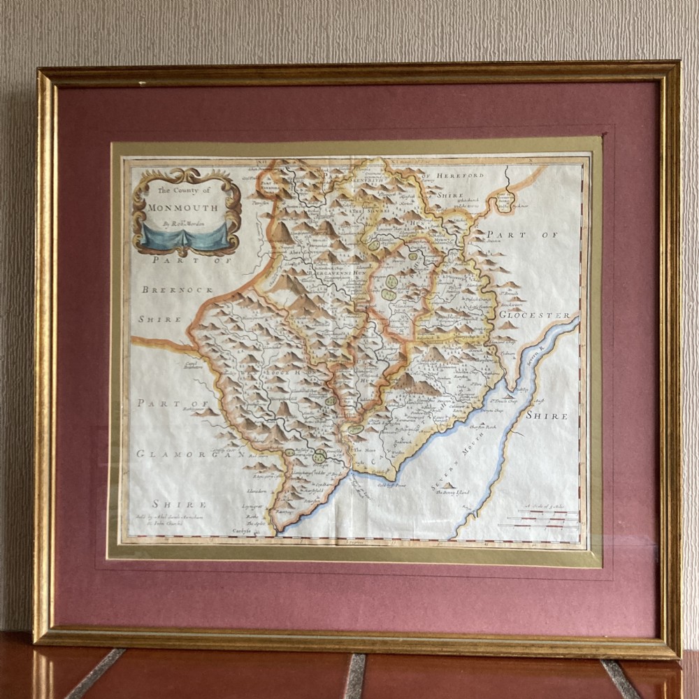Map of the County of Monmouth by Robert Morden, Circa 1722