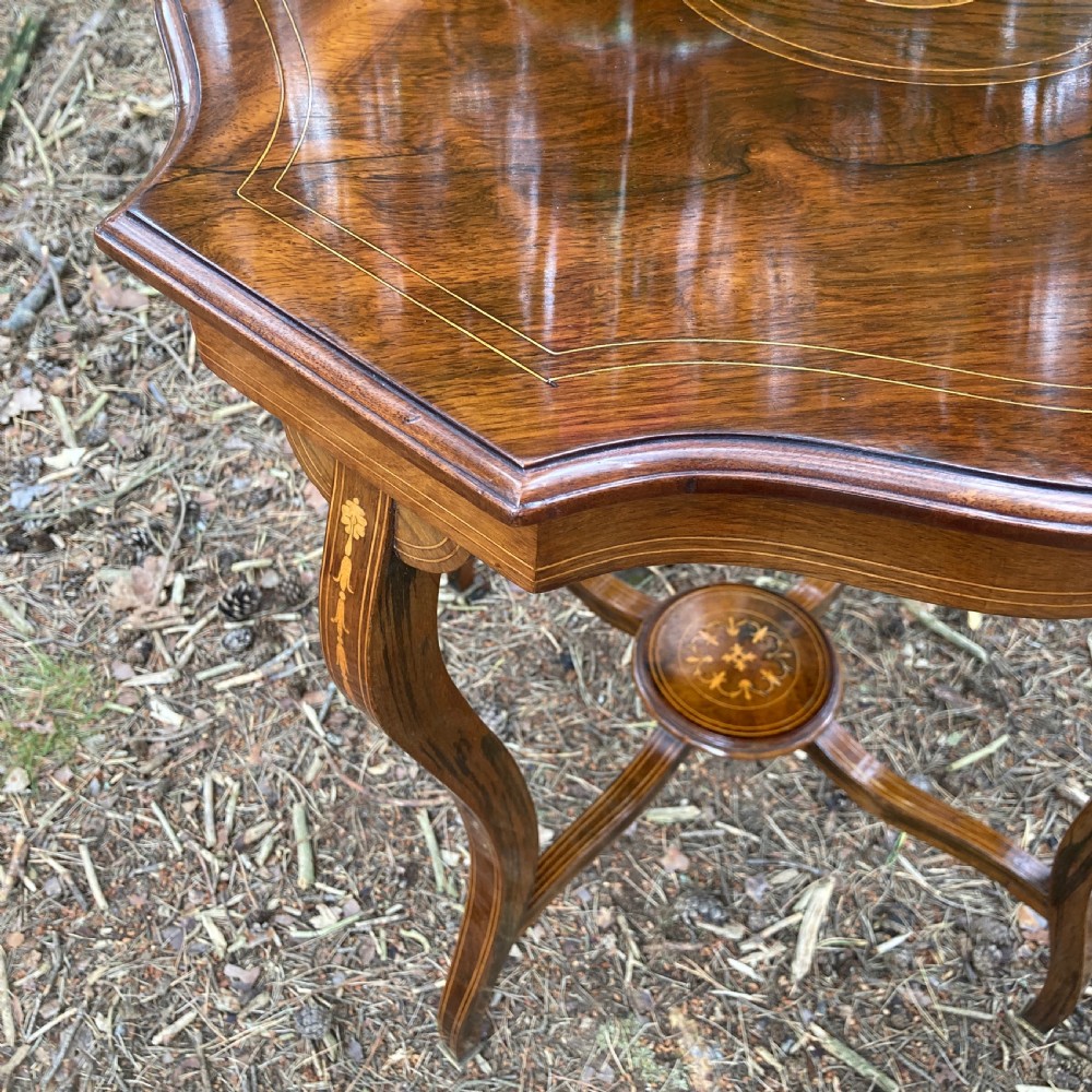 Victorian Rosewood Octagonal Centre Table, Circa 1890 View IX