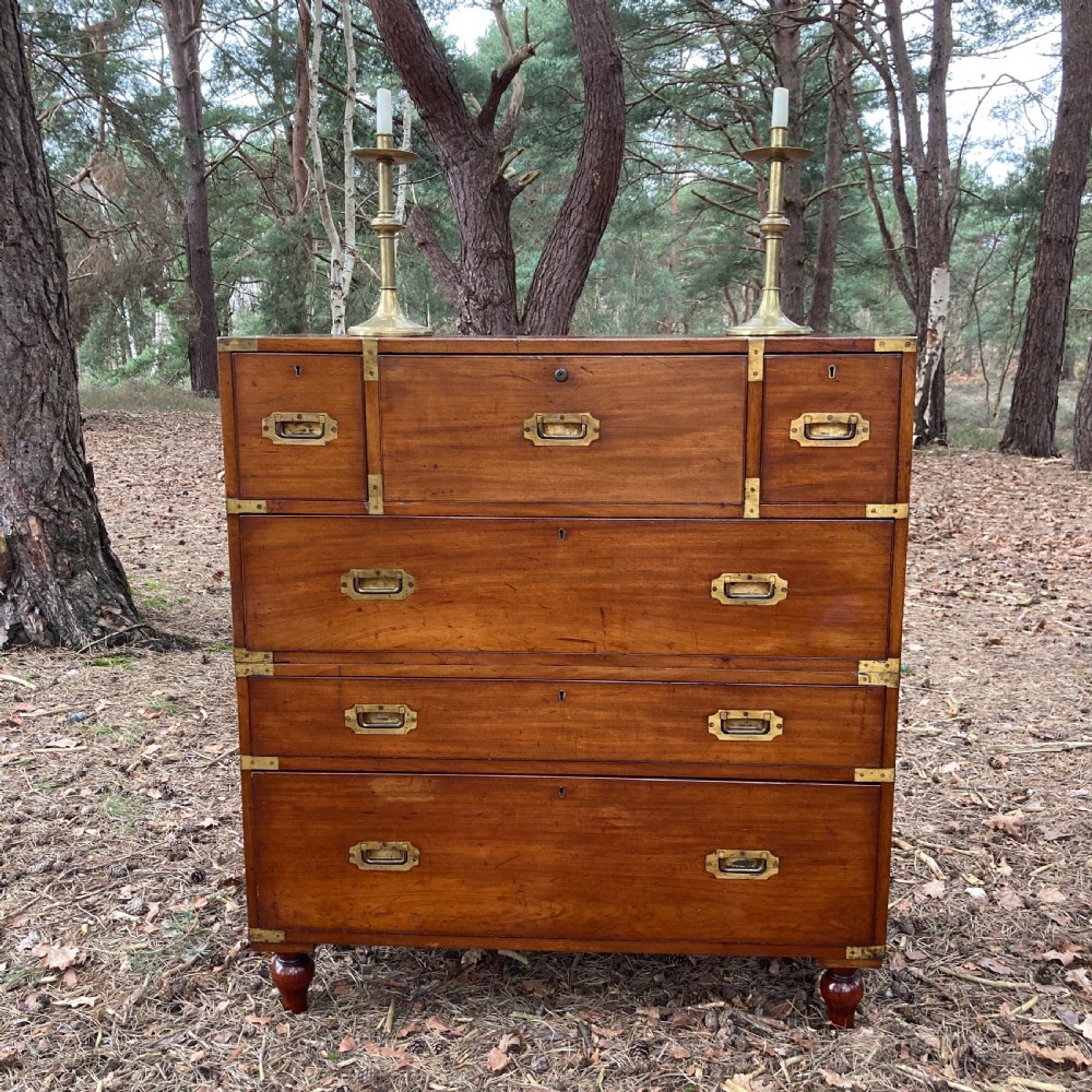 Hill & Millard Secretaire Military Campaign Chest, Circa 1875