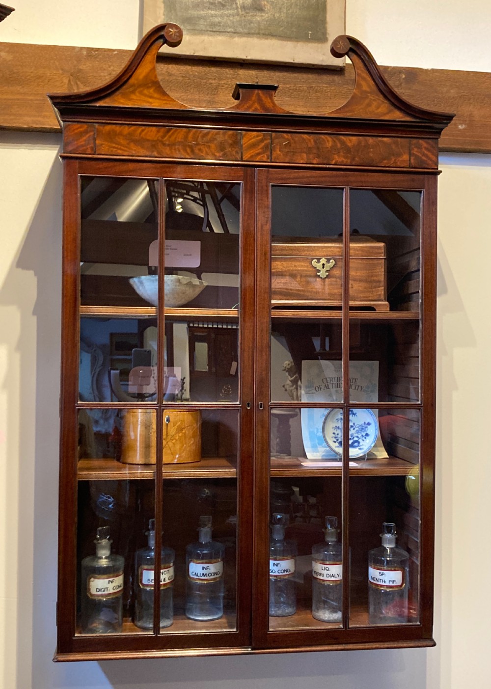 George III Mahogany Hanging Display Cabinet, Circa 1775