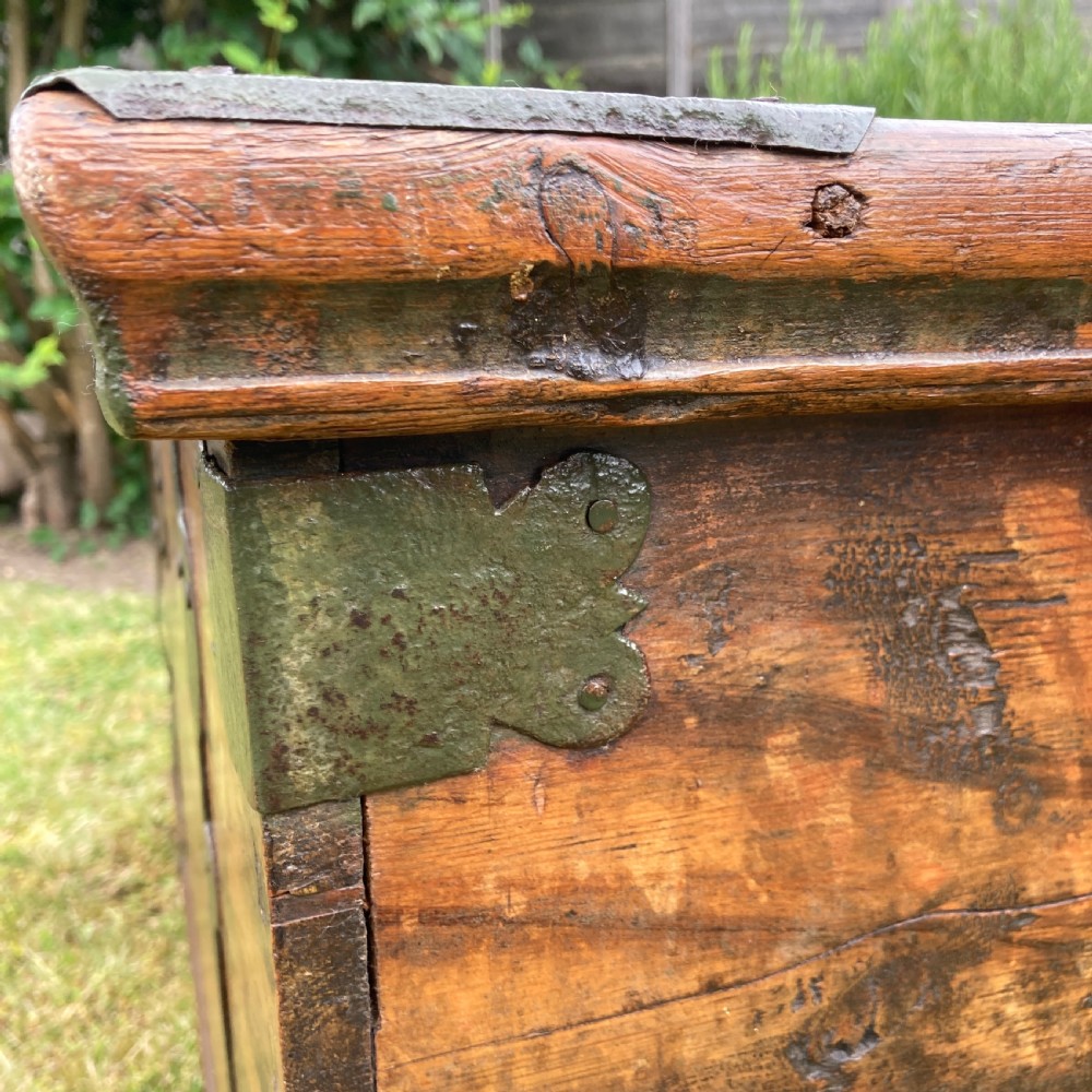 Swedish Pine Marriage Chest/ Blanket Box, Circa 1819 View VII