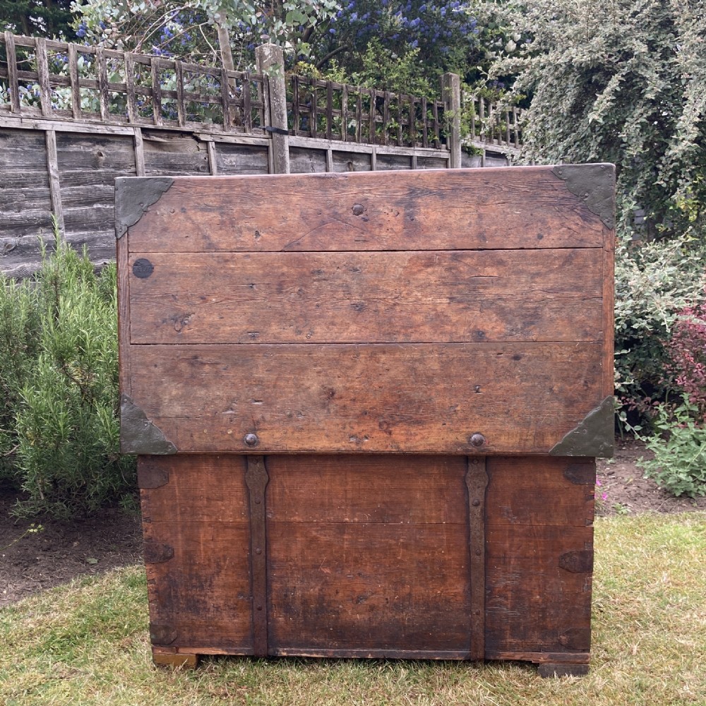 Swedish Pine Marriage Chest/ Blanket Box, Circa 1819 View IX