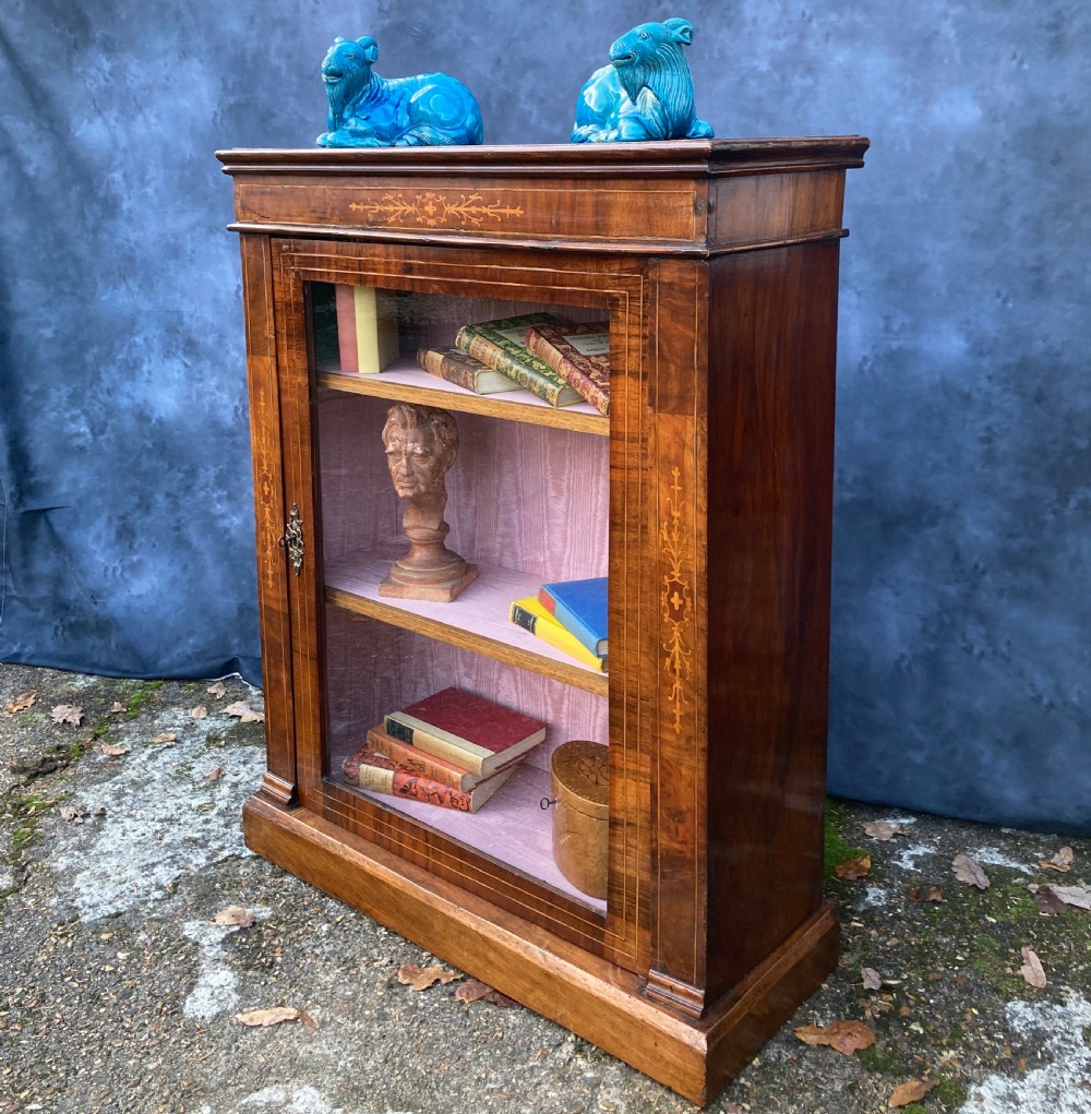 Victorian Inlaid Walnut Pier Cabinet, Circa 1880 View V