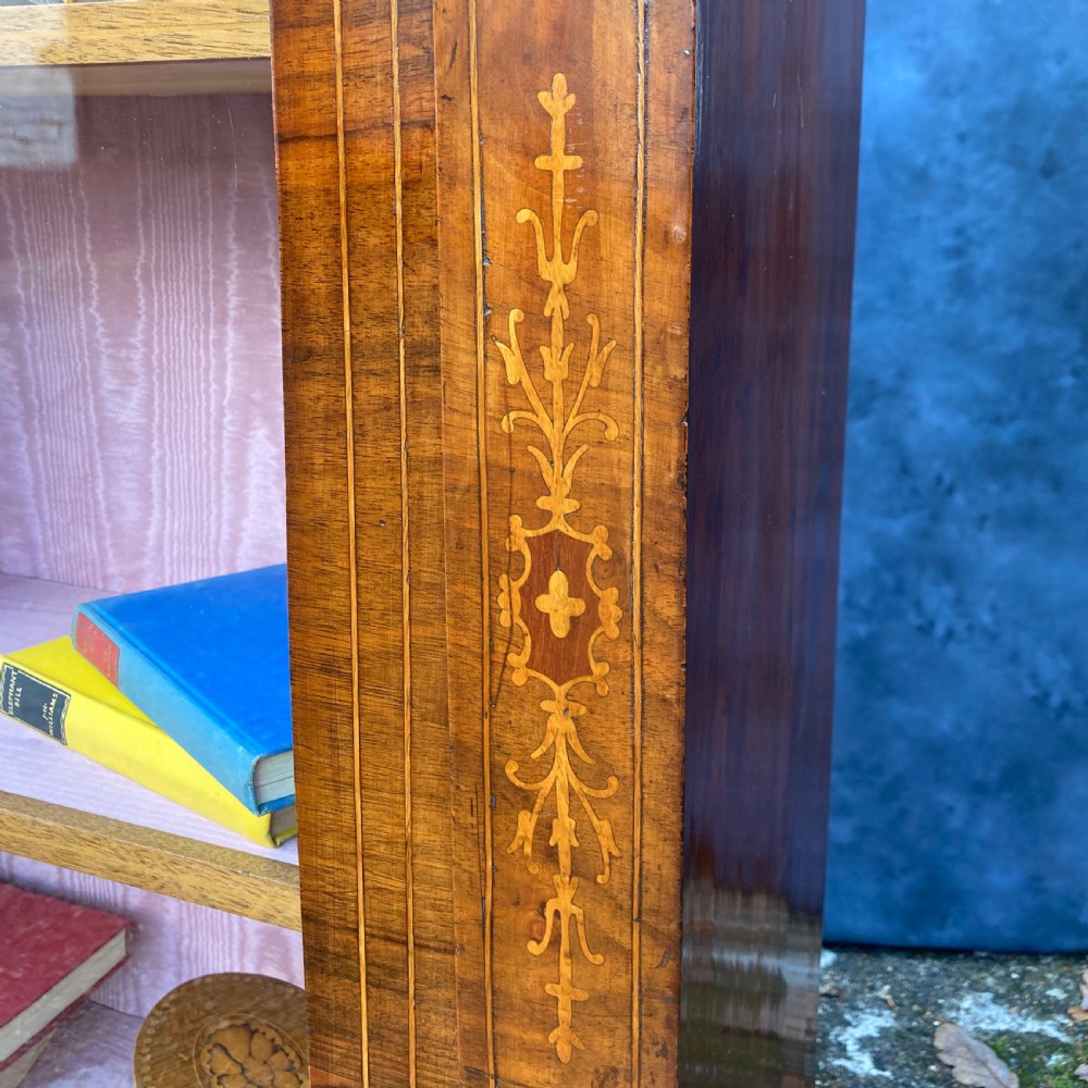 Victorian Inlaid Walnut Pier Cabinet, Circa 1880 View VII